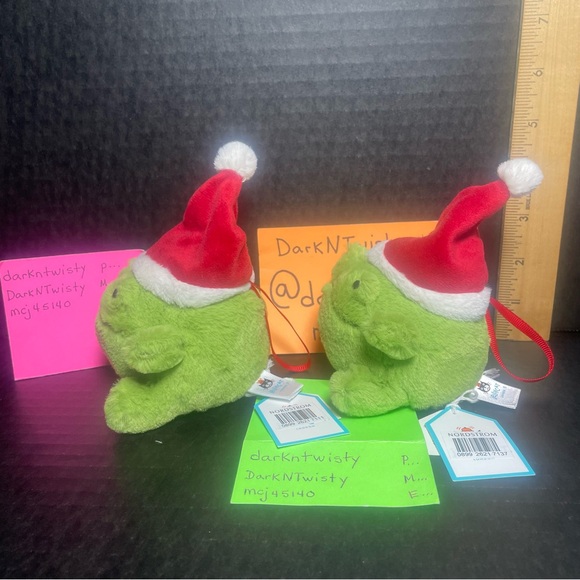 ONE BNWT JELLYCAT RICKY RAIN FROG SANTA PLUSH ORNAMENT - Picture 3 of 9